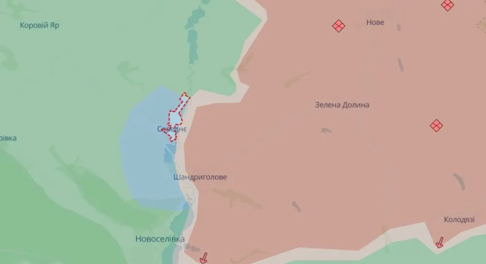 Сили оборони звільнили Середнє на Донеччині та просунулися біля Шандриголового