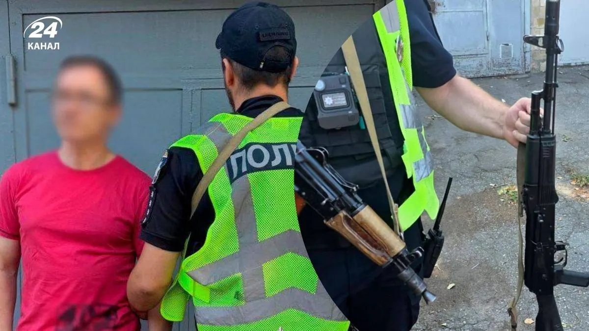 У Києві військовий погрожував перехожому трофейним автоматом