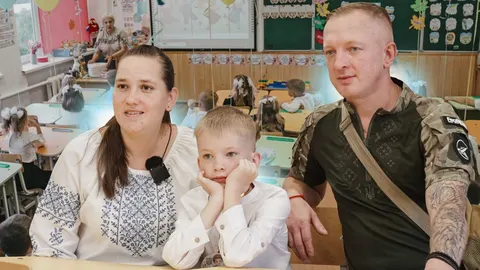 Військовий тато приїхав на перший дзвоник до сина у Рівному