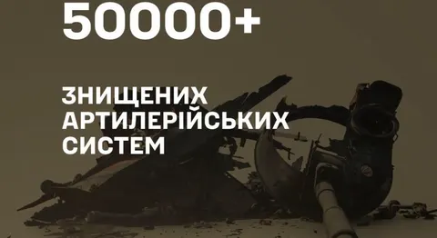 Генштаб: з початку вторгнення уражено понад 50 тисяч артсистем РФ
