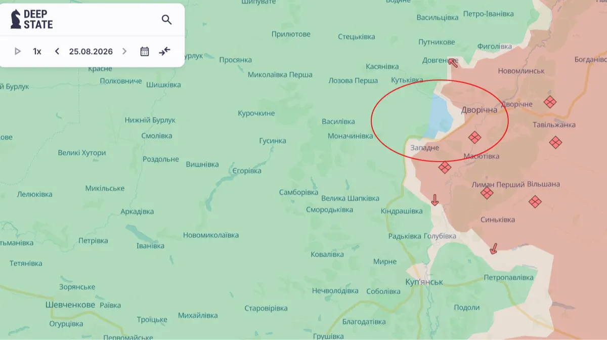 Сили оборони звільнили 7,5 км² біля Дворічної на Харківщині