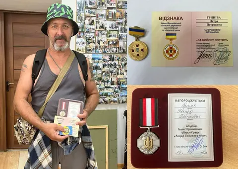 Бійця з Тлумацької громади Петра Гриніва відзначили двома нагородами