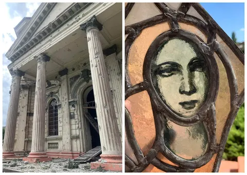 У Дніпрі демонтували та промаркували вітражі пошкодженого Будинку органної музик