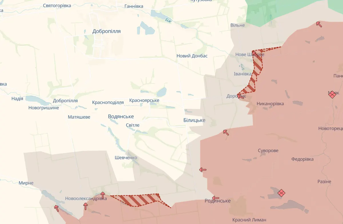 Російські війська просунулися біля Нового Шахова та Новоолександрівки — DeepState