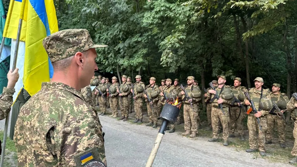 У Холодному Яру нацгвардійці вперше освятили зброю перед відправкою на схід