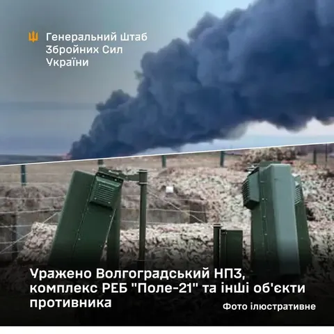 Сили оборони уразили НПЗ у Волгограді та склад боєприпасів у Криму
