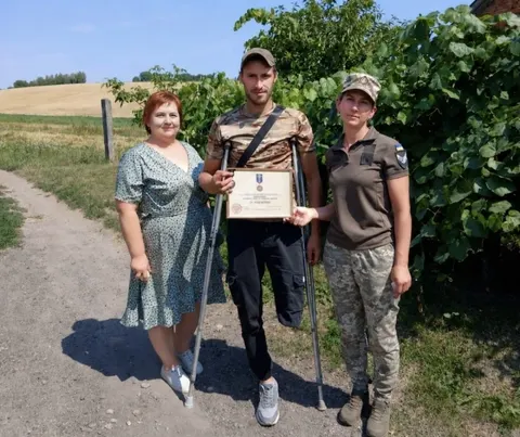 Волинський ветеран Юрій Євчинський отримав відзнаку «За поранення»
