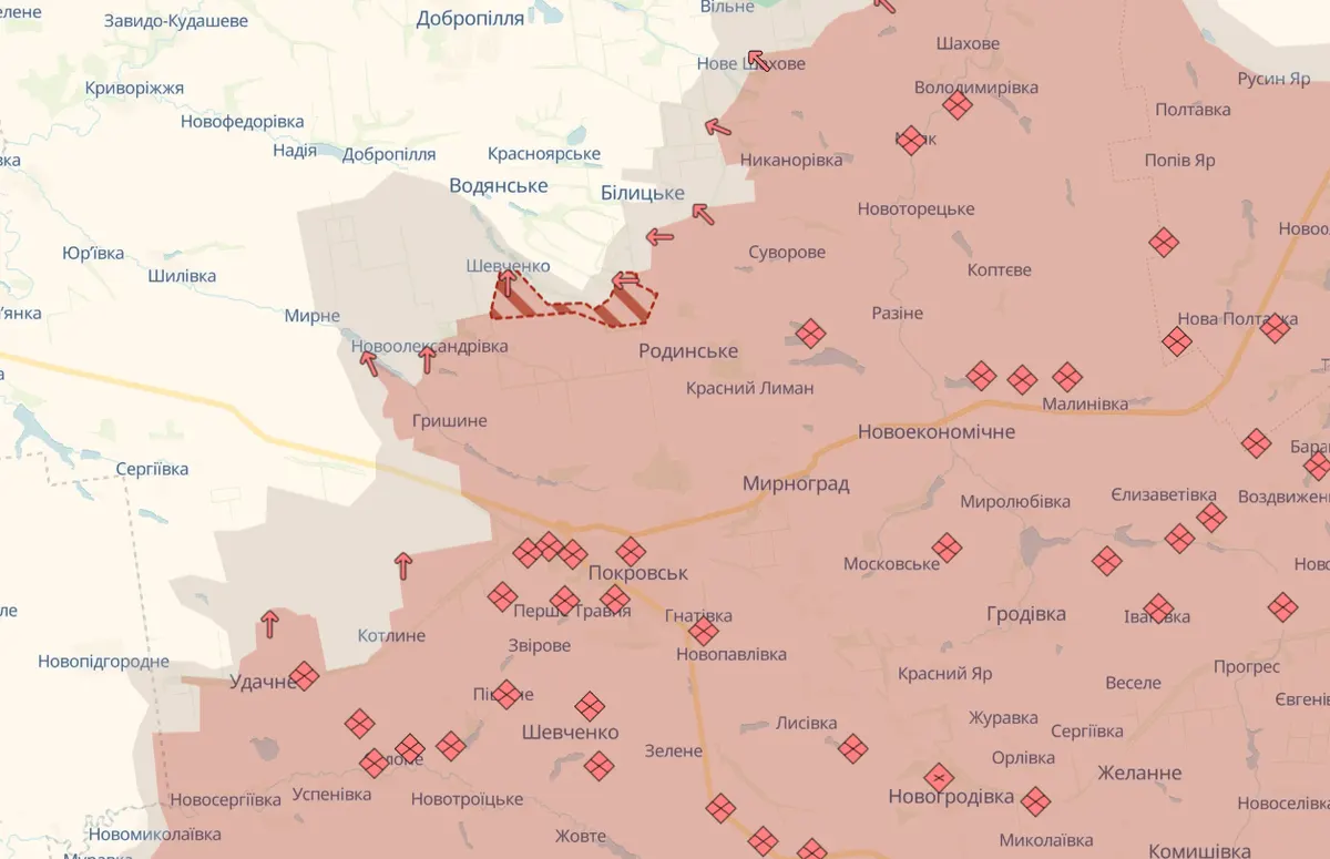 Армія РФ просунулася біля Шевченка на Покровському напрямку