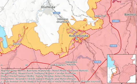 ЗСУ витіснили росіян із західної частини Костянтинівки — ISW