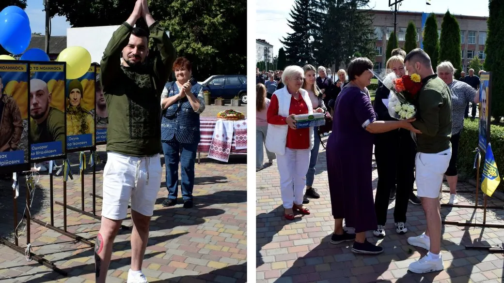 Зустріли з хлібом: на Черкащині прийняли військового з полону