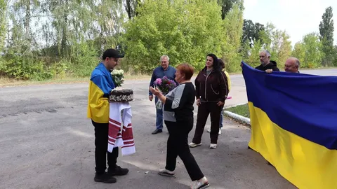 На Вінниччині зустріли звільненого з полону Віктора Бережного